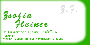 zsofia fleiner business card